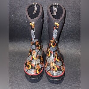 Bogs Kids' "Classic High Dragon" waterproof winter boots boy size 3